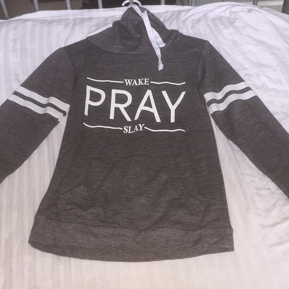 “Wake pray slay” hoodie
